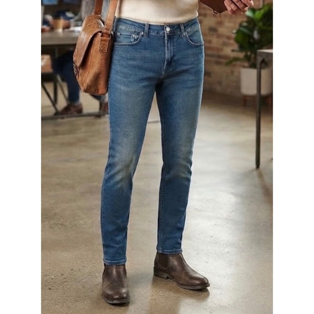 PacSun Los Angeles Active Stretch Skinny Jeans Medium Wash 31x32 NEW